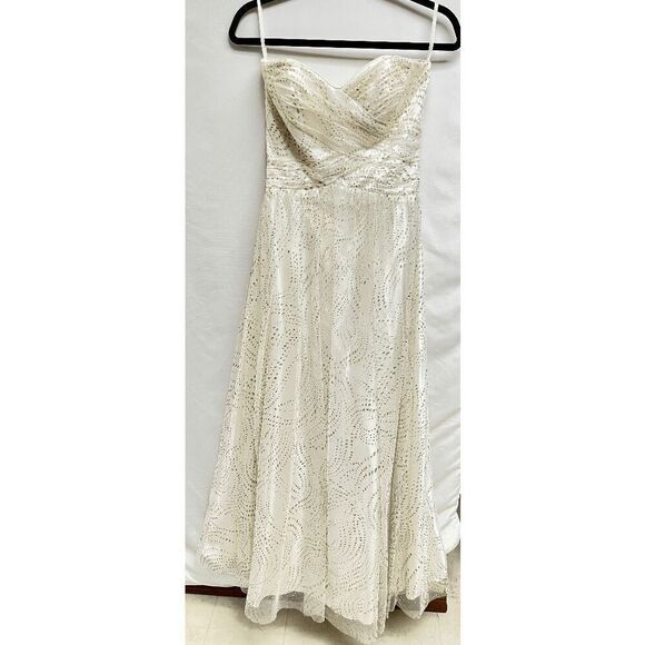 Jump Apparel Dresses & Skirts - Jump Apparel Womens Strapless Sweetheart Neckline Lace Wedding Dress White 5/6